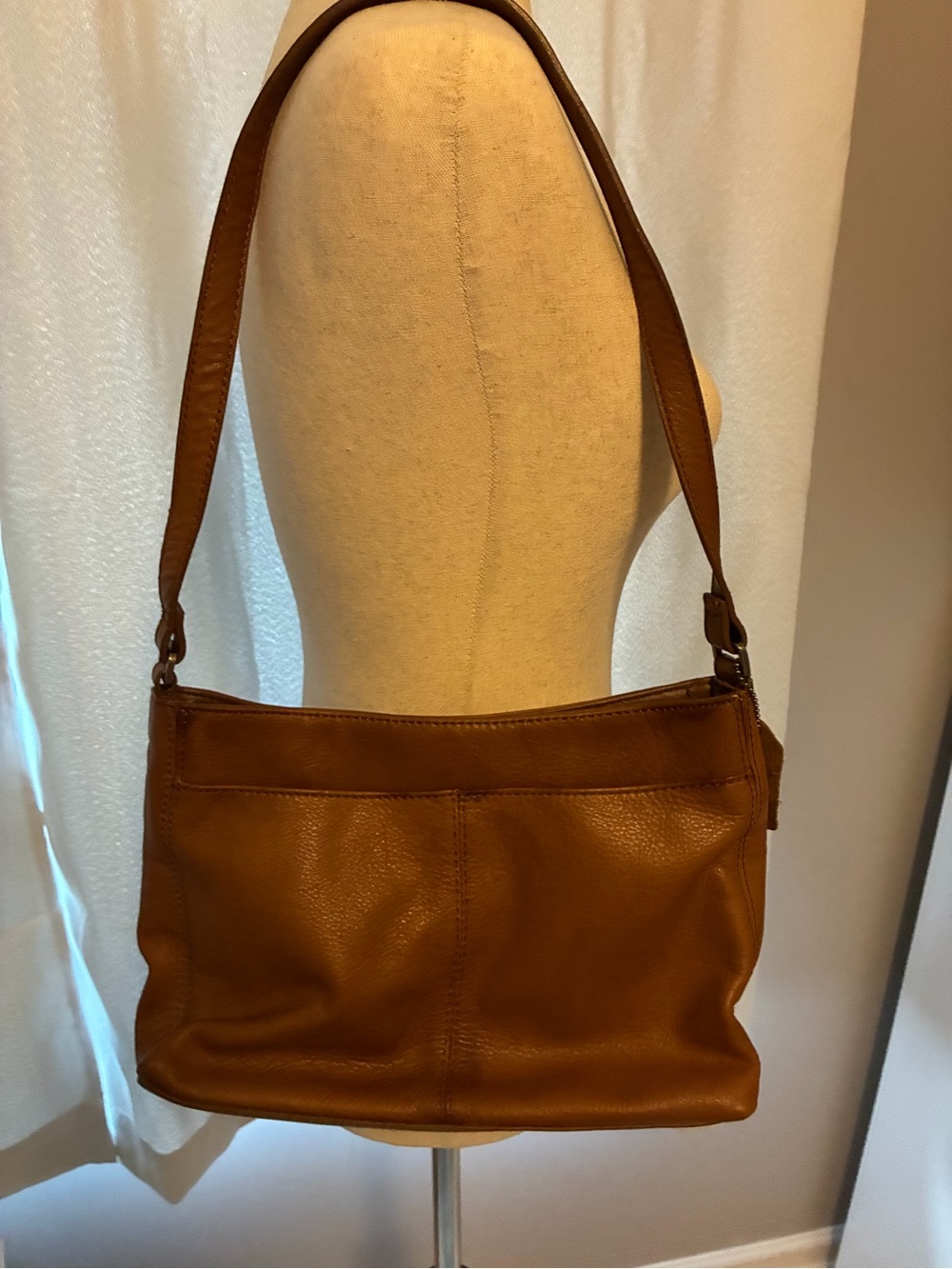Classic Brown Leather Shoulder Bag